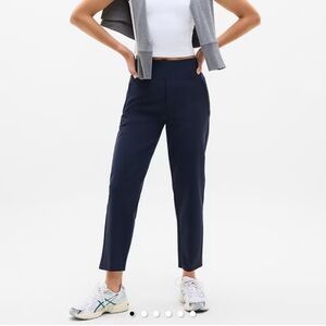 Athleta Endless High Rise Pant Navy Straight Leg Pull On Trousers Size 4